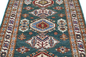 Afghan Super Kazak Rug, 78 x 250 cm
