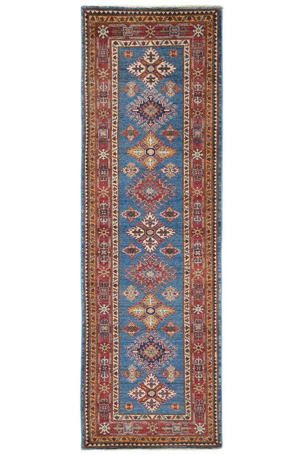 Afghan Super Kazak Rug, 83 x 257 cm