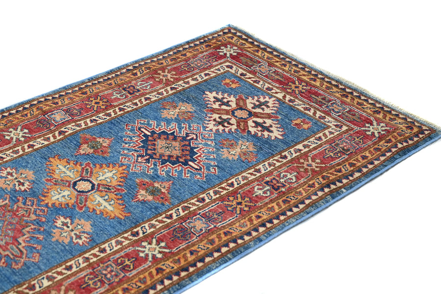 Super Kazak Afghan Rug – Sky Cruciform