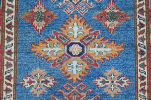 Afghan Super Kazak Rug, 83 x 257 cm