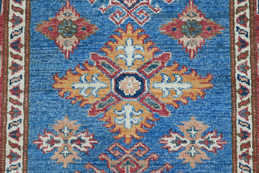 Super Kazak Afghan Rug – Sky Cruciform