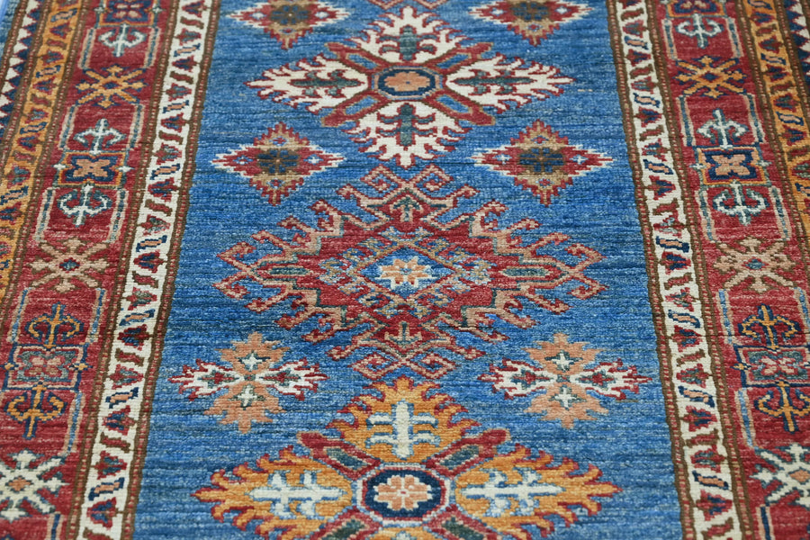 Super Kazak Afghan Rug – Sky Cruciform