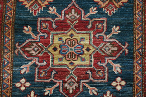 Afghan Super Kazak Rug, 80 x 213 cm