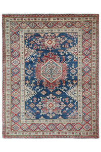 Super Kazak Afghan Rug – Oceanic Mandala