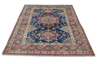 Super Kazak Afghan Rug – Oceanic Mandala