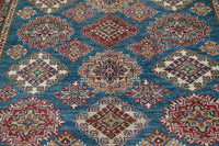 Super Kazak Afghan Rug – Marine Mosaic