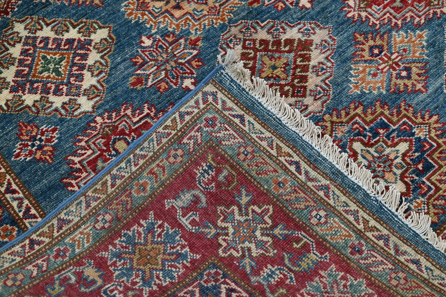 Super Kazak Afghan Rug – Marine Mosaic