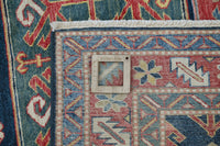 Super Kazak Afghan Rug – Alabaster Triptych
