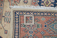 Super Kazak Afghan Rug – Oatmeal Medallion