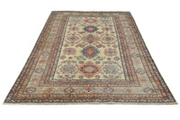 Super Kazak Afghan Rug – Ivory Blossom