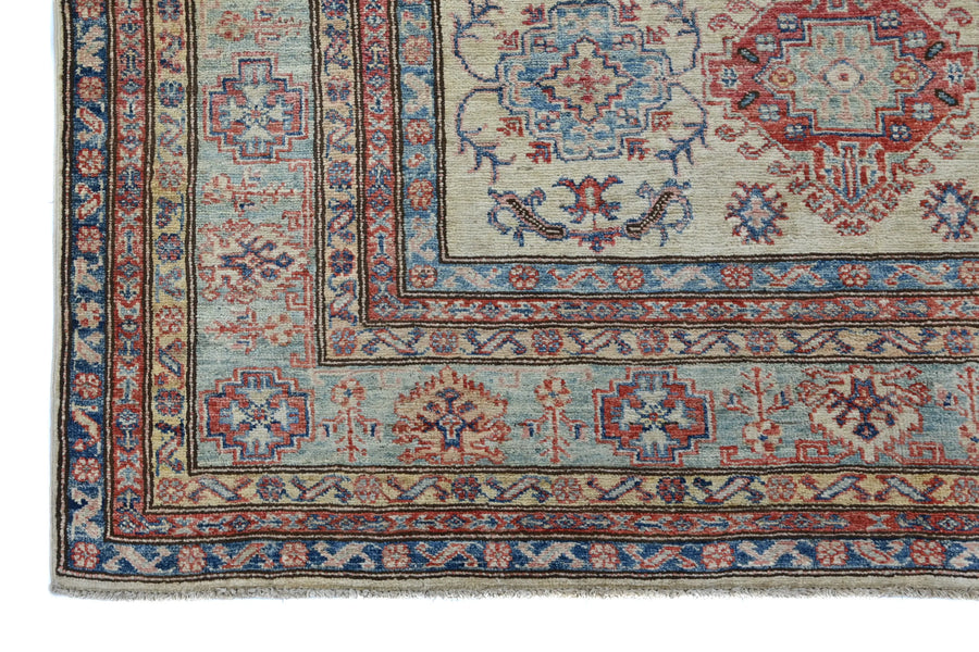 Super Kazak Afghan Rug – Ivory Blossom
