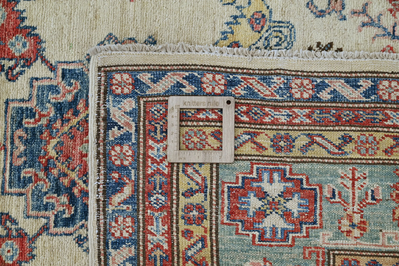 Super Kazak Afghan Rug – Ivory Blossom