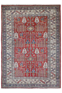 Super Kazak Afghan Rug – Scarlet Arbor