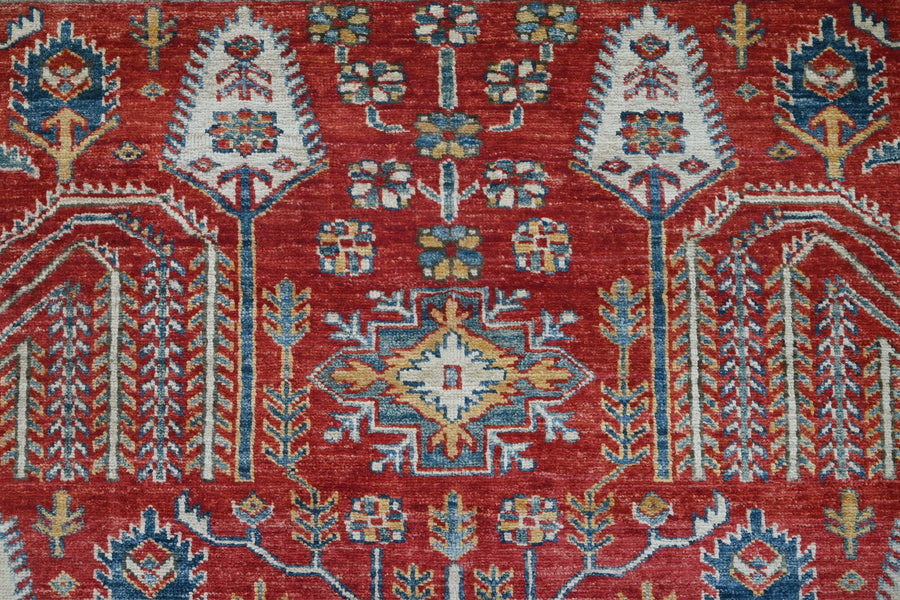 Super Kazak Afghan Rug – Scarlet Arbor