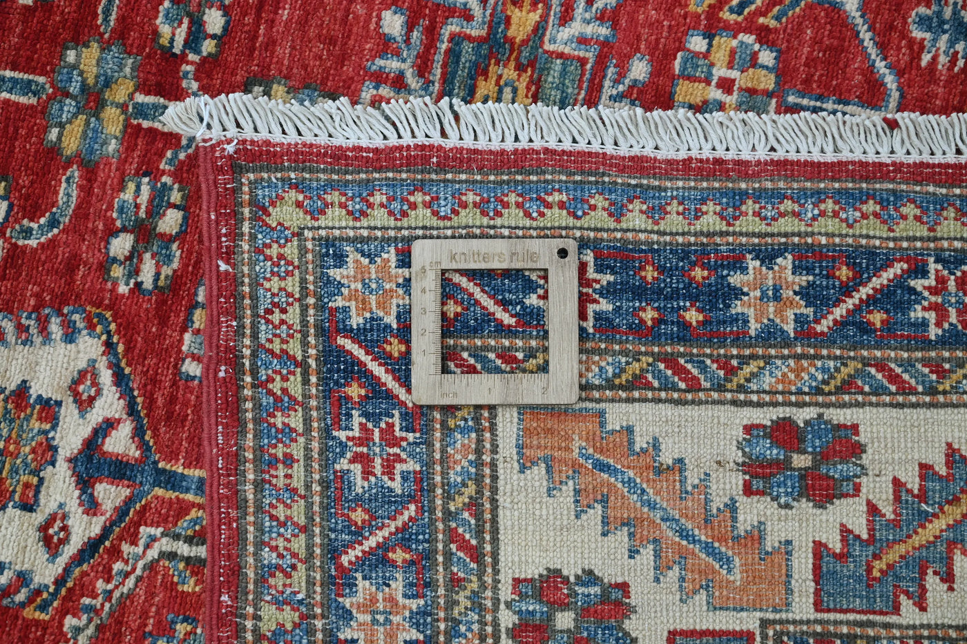 Super Kazak Afghan Rug – Scarlet Arbor