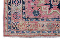Super Kazak Afghan Rug – Blush Geometric