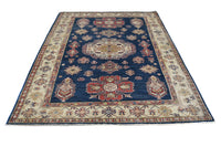 Super Kazak Afghan Rug – Midnight Starburst