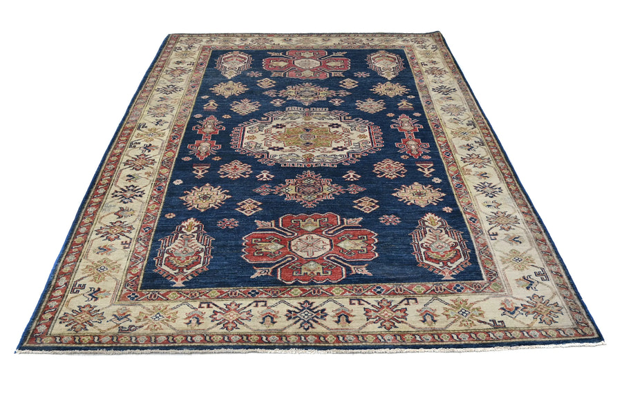 Super Kazak Afghan Rug – Midnight Starburst