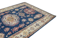 Super Kazak Afghan Rug – Midnight Starburst