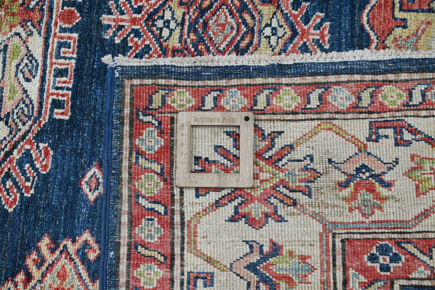 Super Kazak Afghan Rug – Midnight Starburst