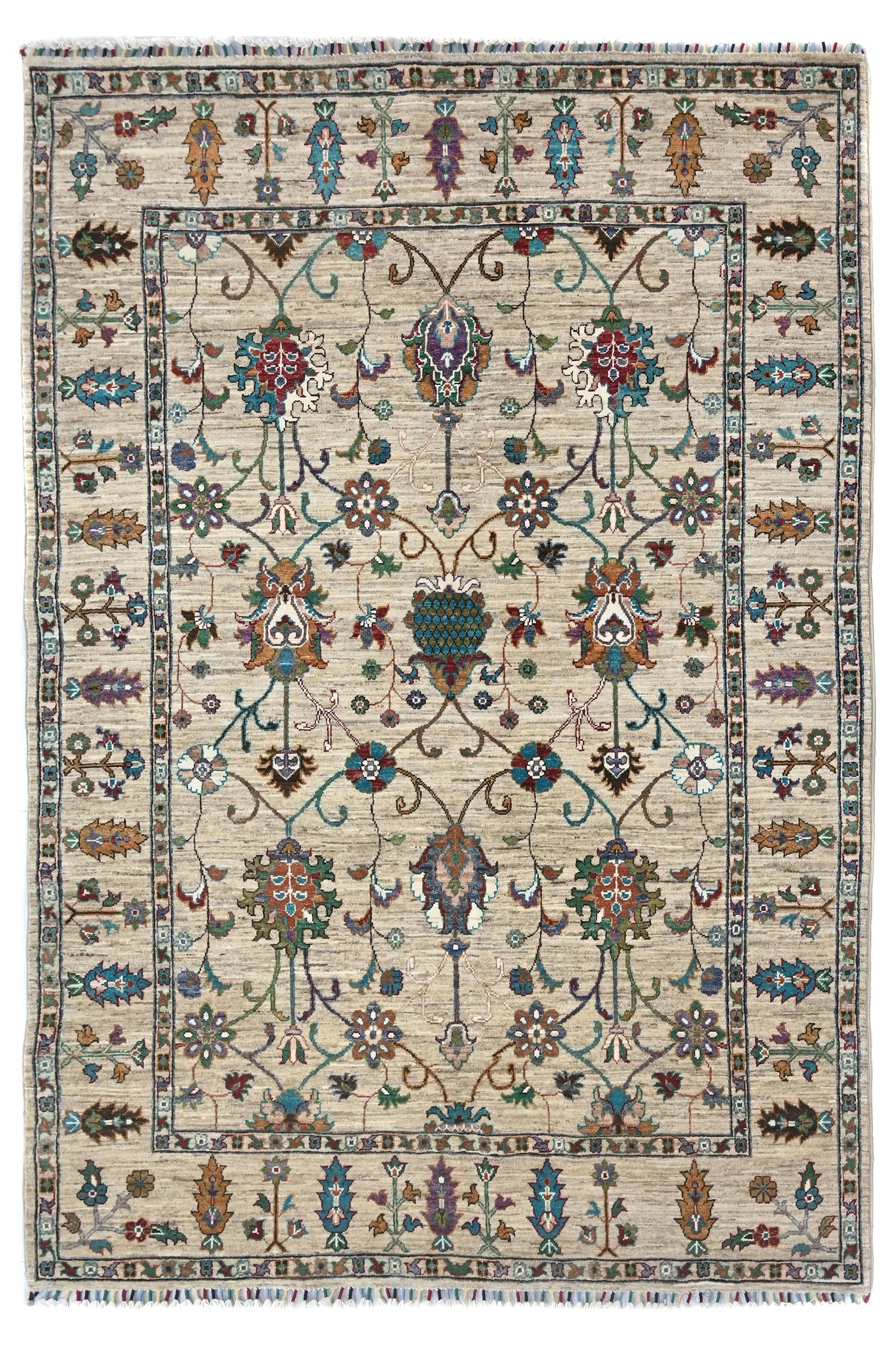 Khorjin Afghan Rug – Ocean Frame