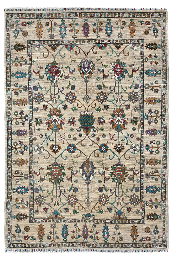 Khorjin Afghan Rug – Ocean Frame