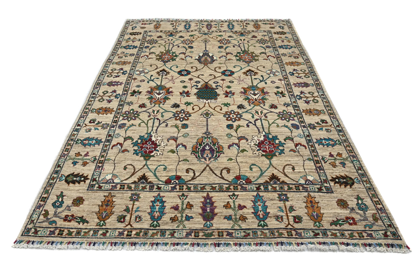 Khorjin Afghan Rug – Ocean Frame