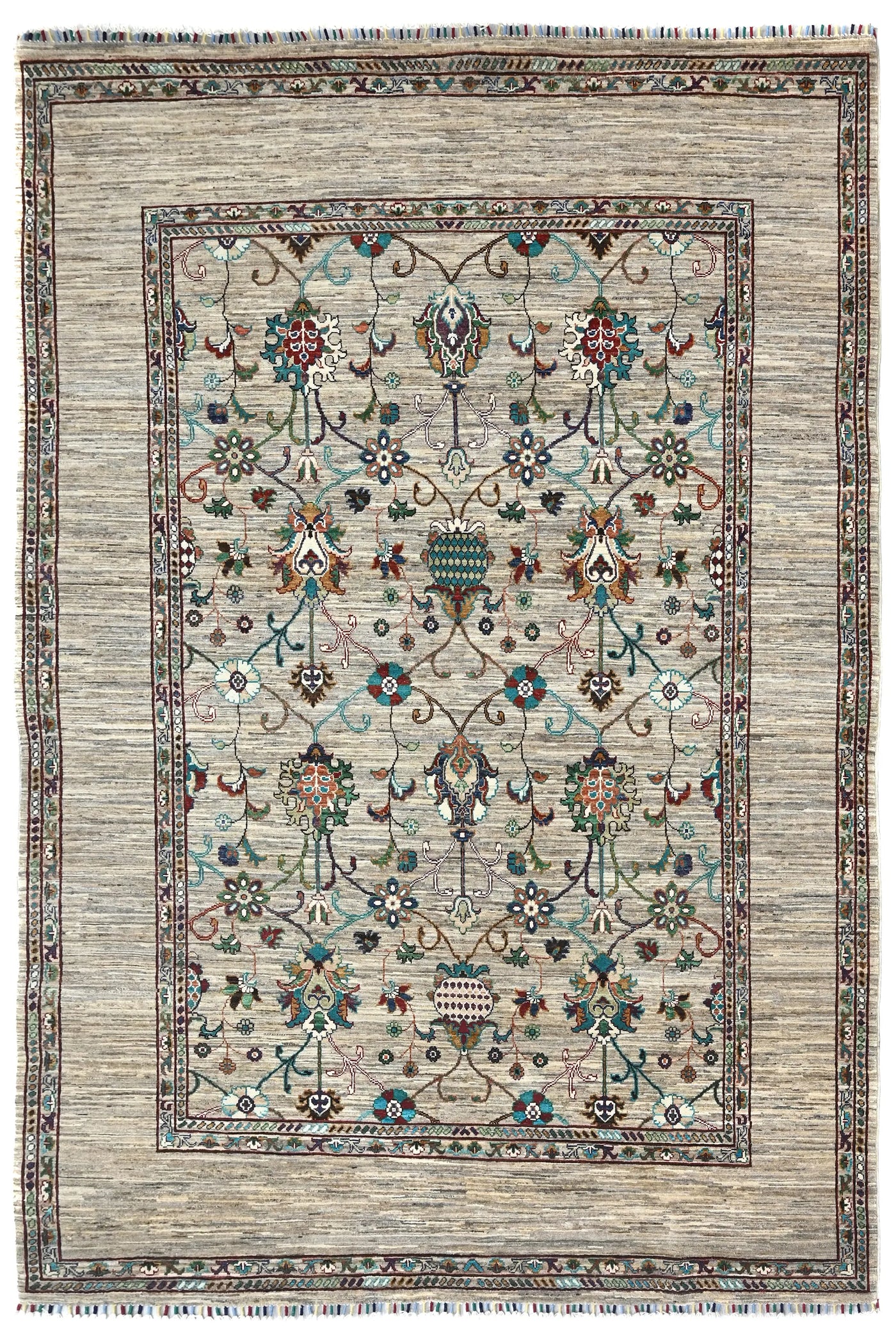 Khorjin Afghan Rug – Wheat Patchwork