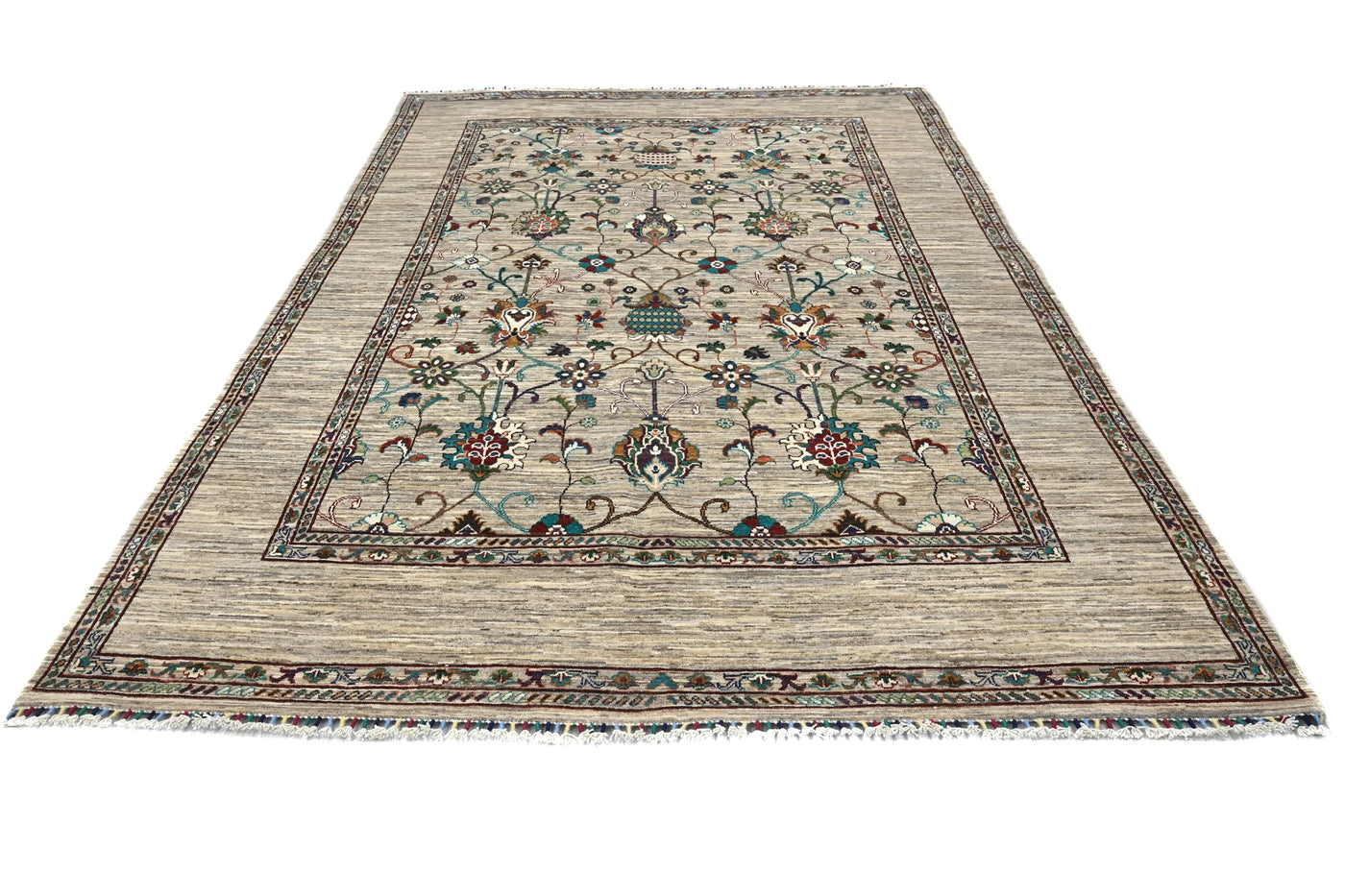Khorjin Afghan Rug – Wheat Patchwork