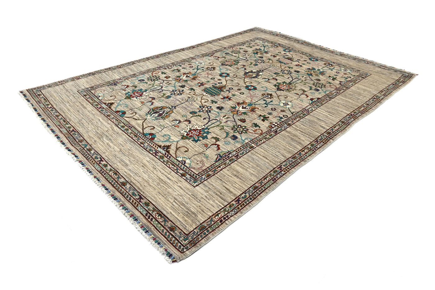 Khorjin Afghan Rug – Wheat Patchwork