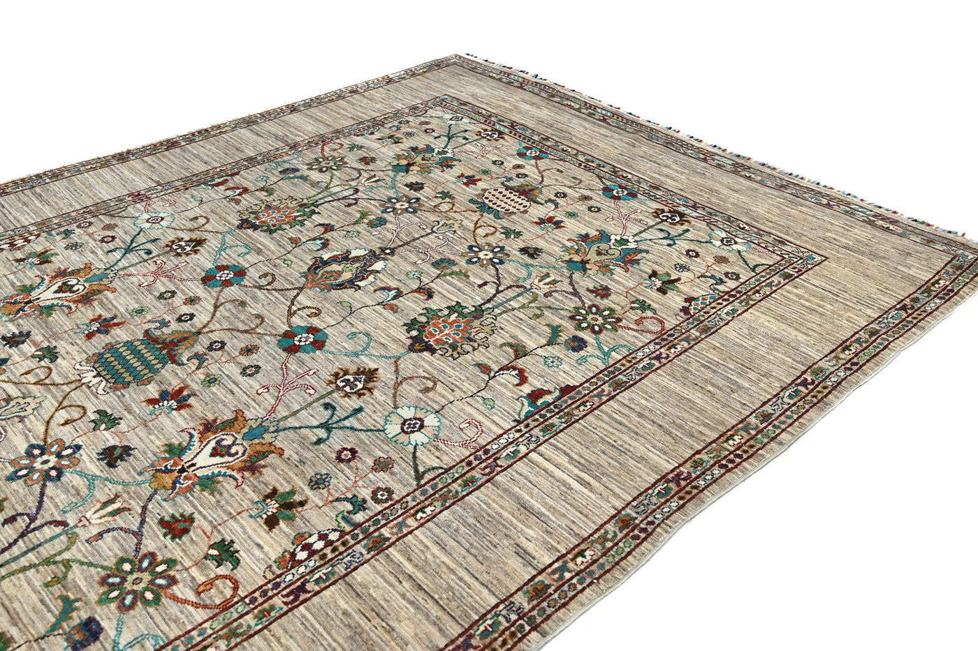 Khorjin Afghan Rug – Wheat Patchwork