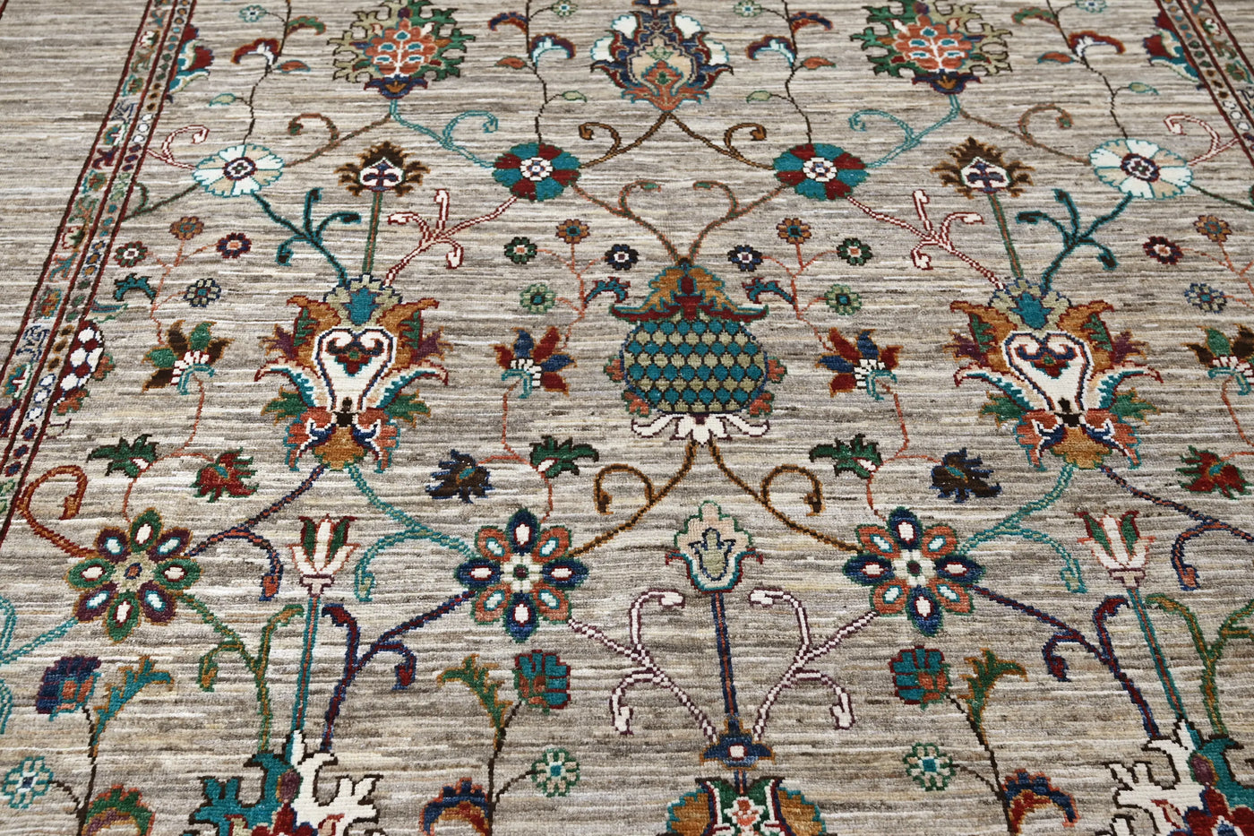 Khorjin Afghan Rug – Wheat Patchwork