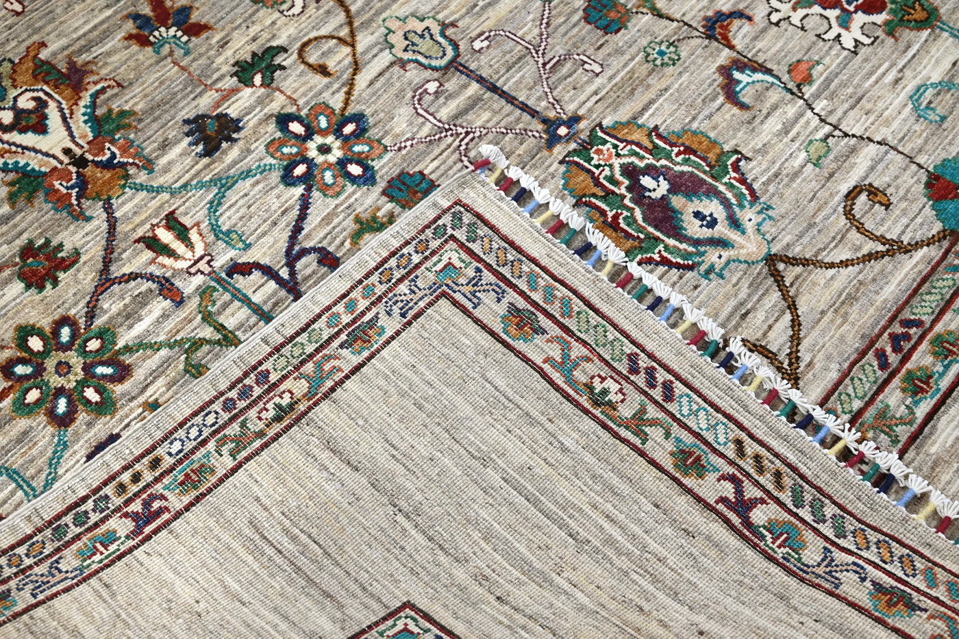 Khorjin Afghan Rug – Wheat Patchwork