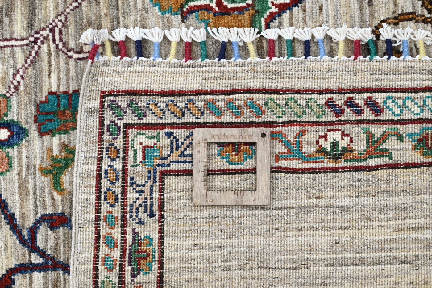 Khorjin Afghan Rug – Wheat Patchwork