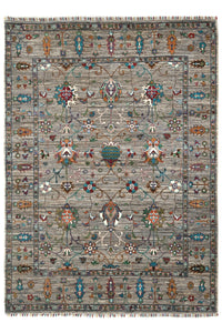 Khorjin Afghan Rug – Sage & Silver