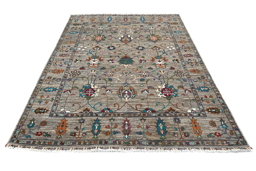 Khorjin Afghan Rug – Sage & Silver