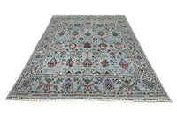 Khorjin Afghan Rug – Cerulean Meadow