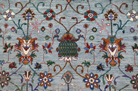 Khorjin Afghan Rug – Cerulean Meadow
