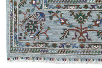 Khorjin Afghan Rug – Cerulean Meadow