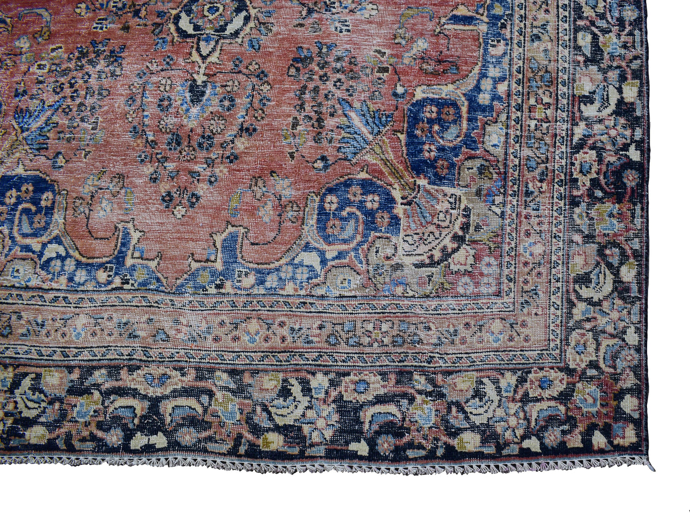Vintage Distressed Persian Rug – Lagoon Mist