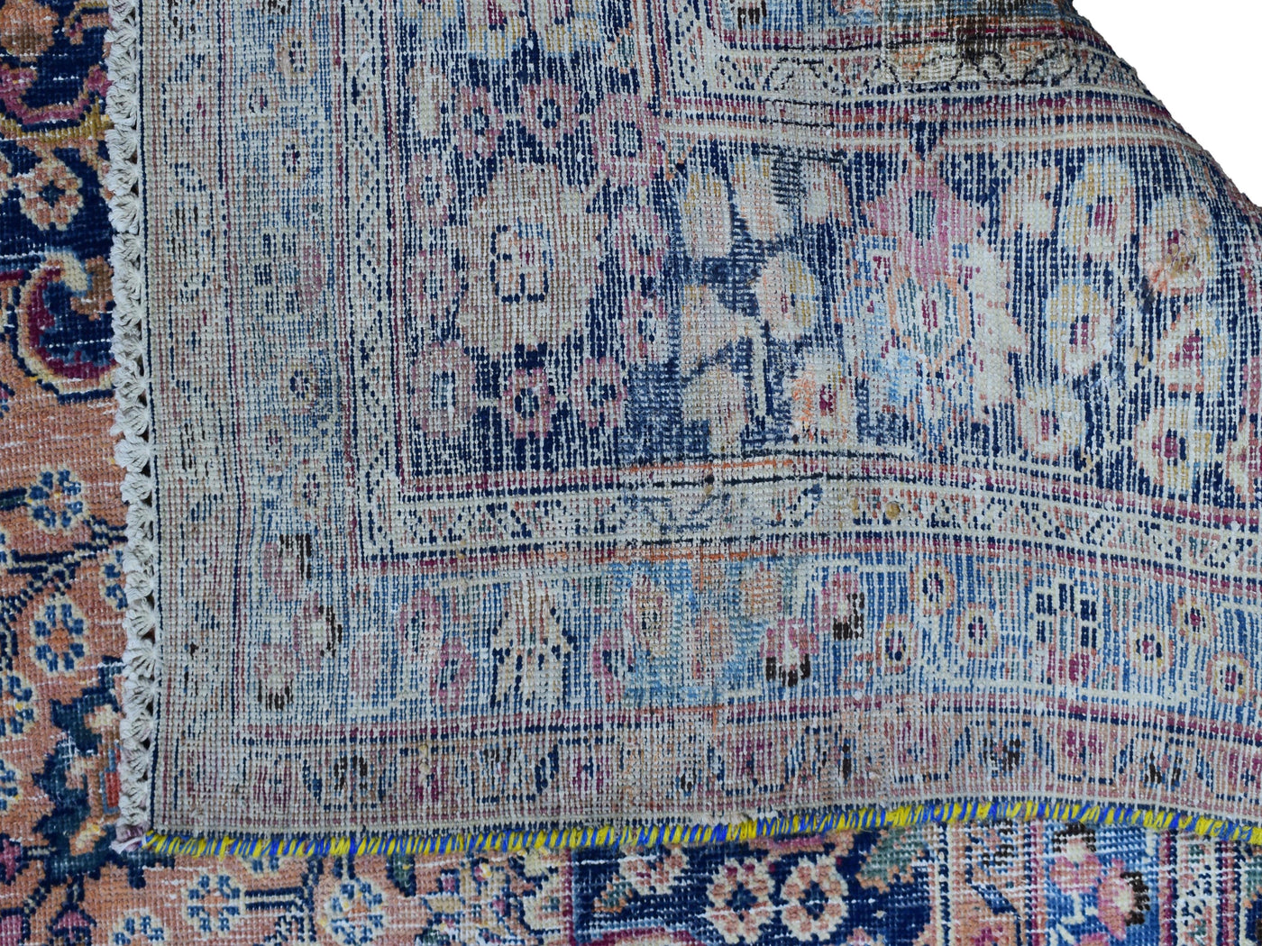 Vintage Distressed Persian Rug – Indigo Drift