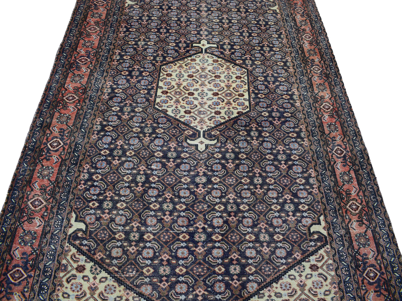 Vintage Distressed Persian Rug – Sky Haze