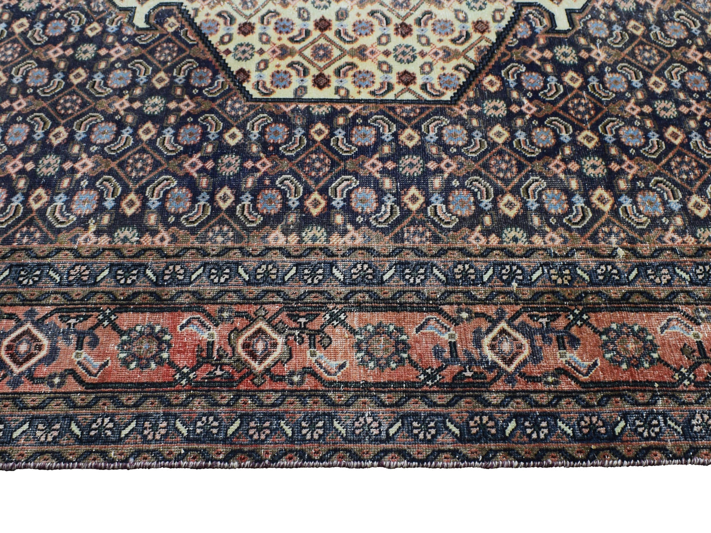 Vintage Distressed Persian Rug – Sky Haze