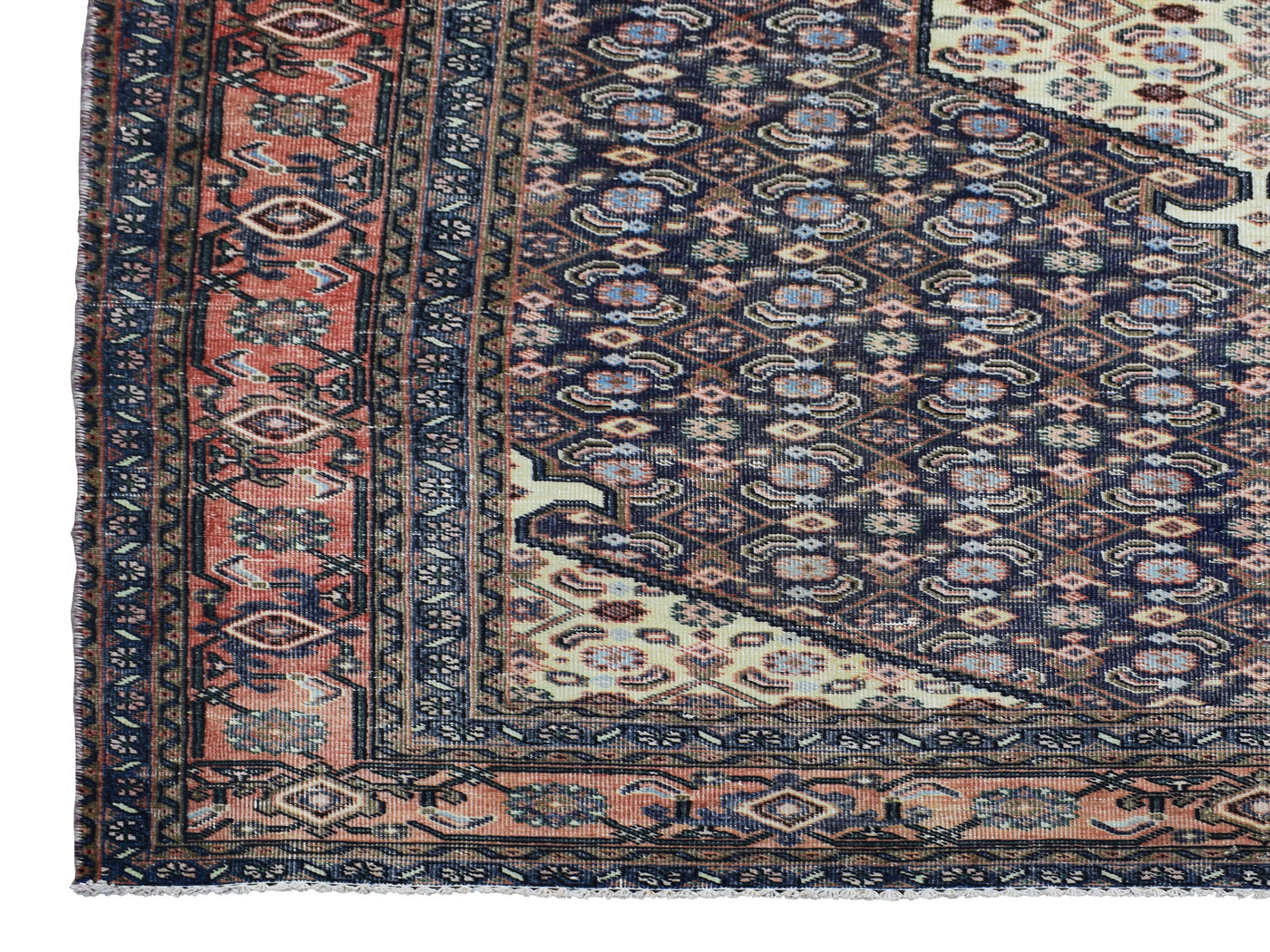 Vintage Distressed Persian Rug – Sky Haze