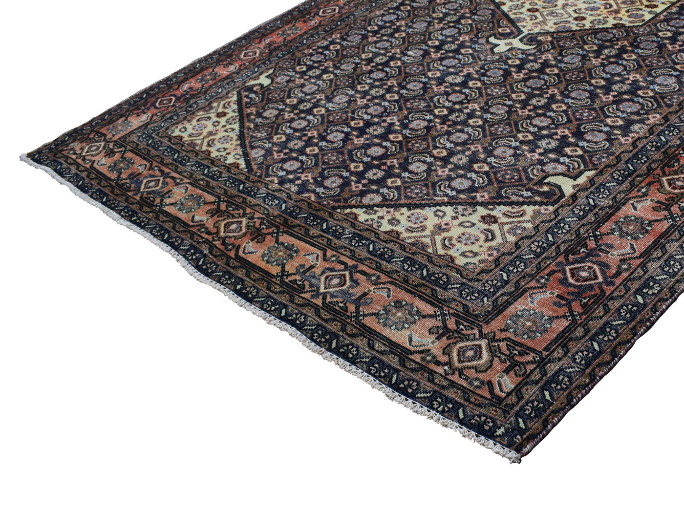 Vintage Distressed Persian Rug – Sky Haze