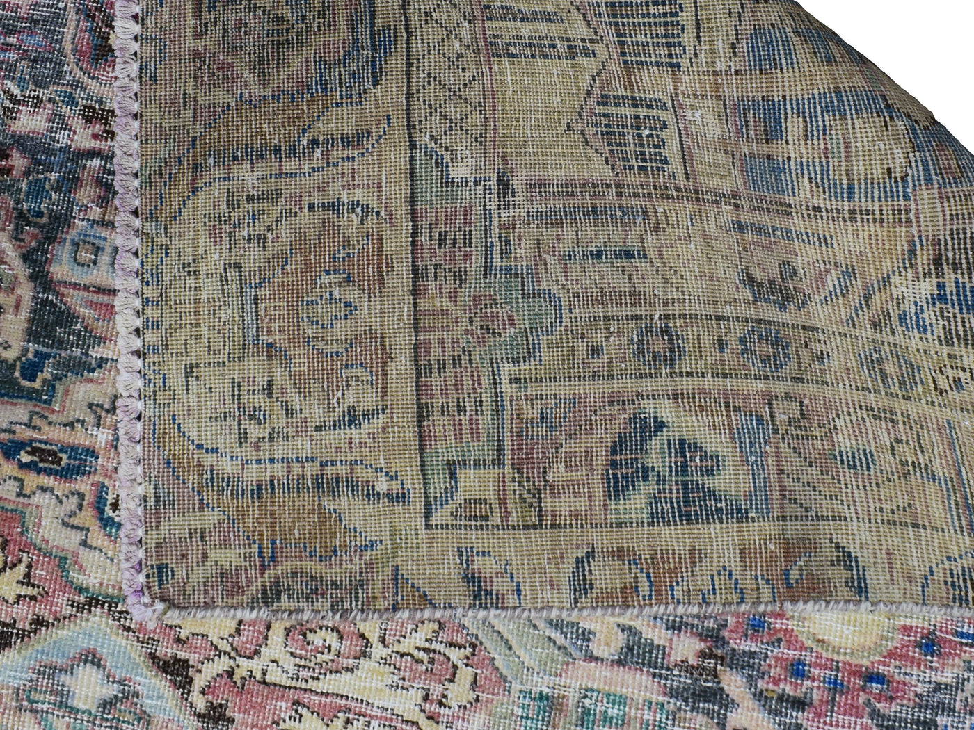 Vintage Distressed Persian Rug – Vermilion Fade