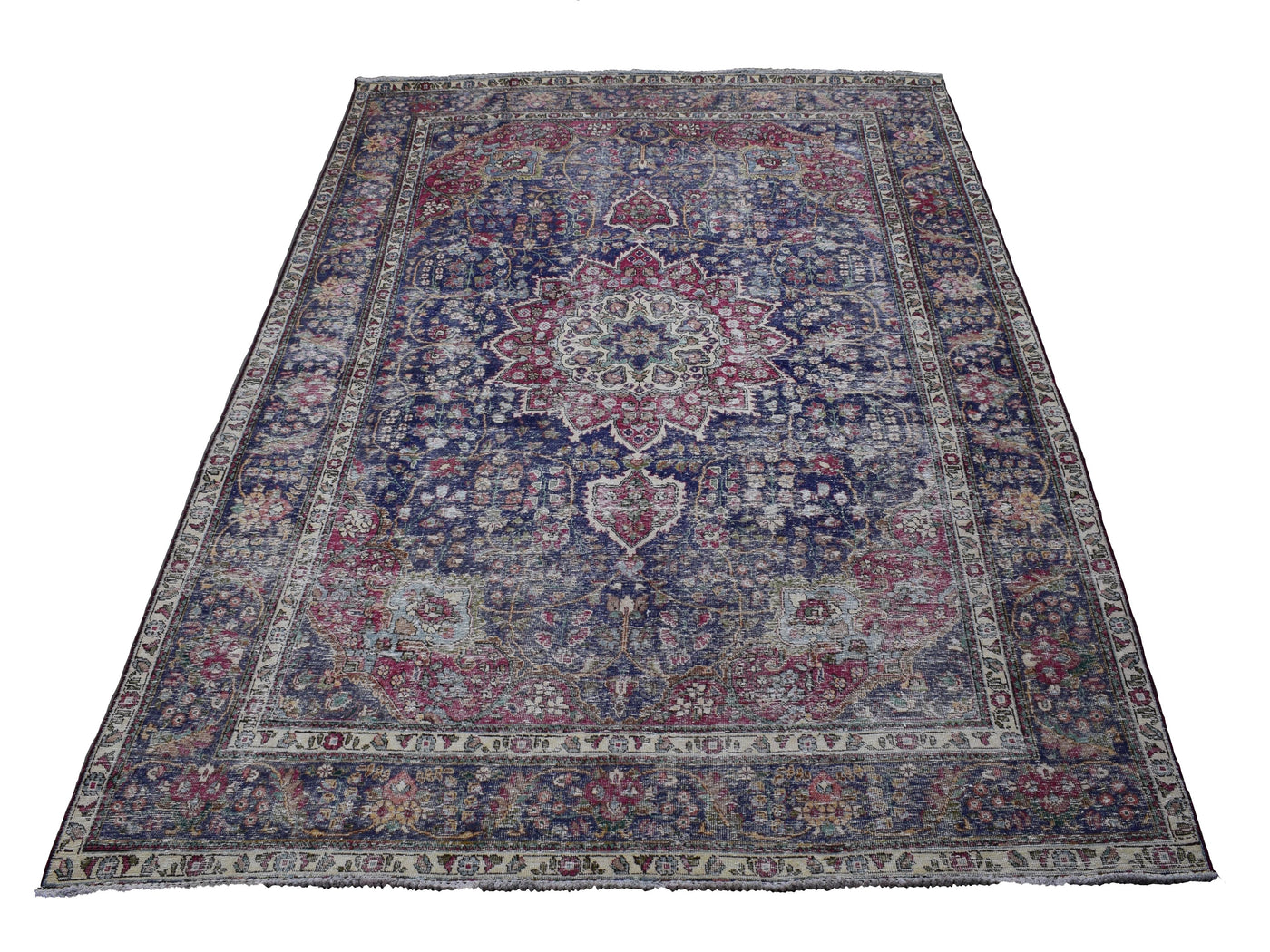 Vintage Distressed Persian Rug – Cardinal Relic