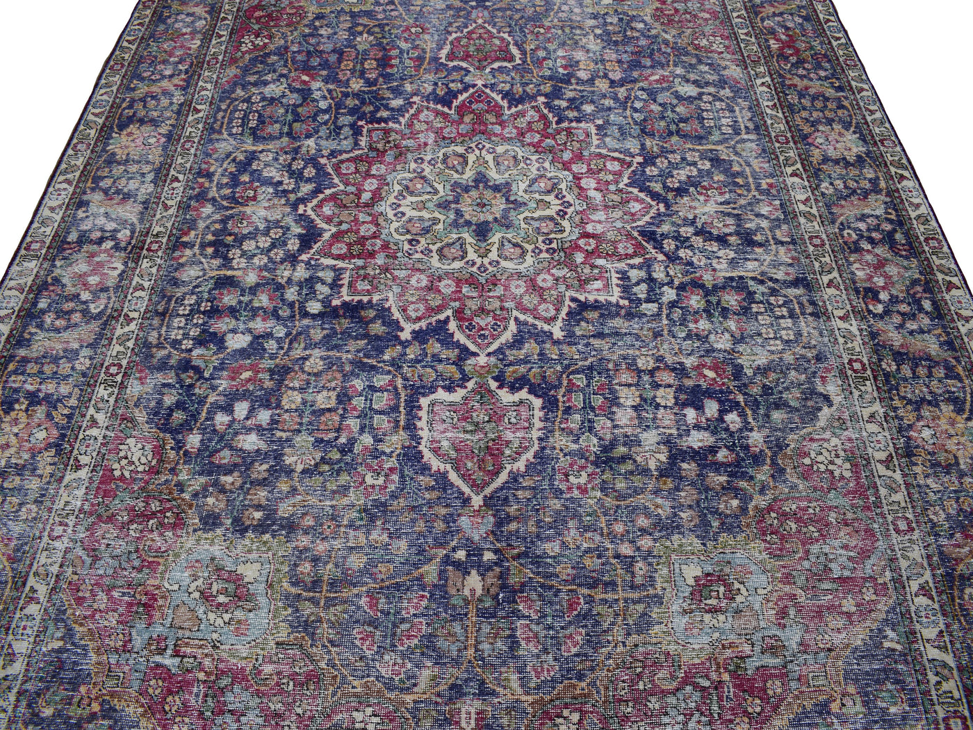 Vintage Distressed Persian Rug – Cardinal Relic