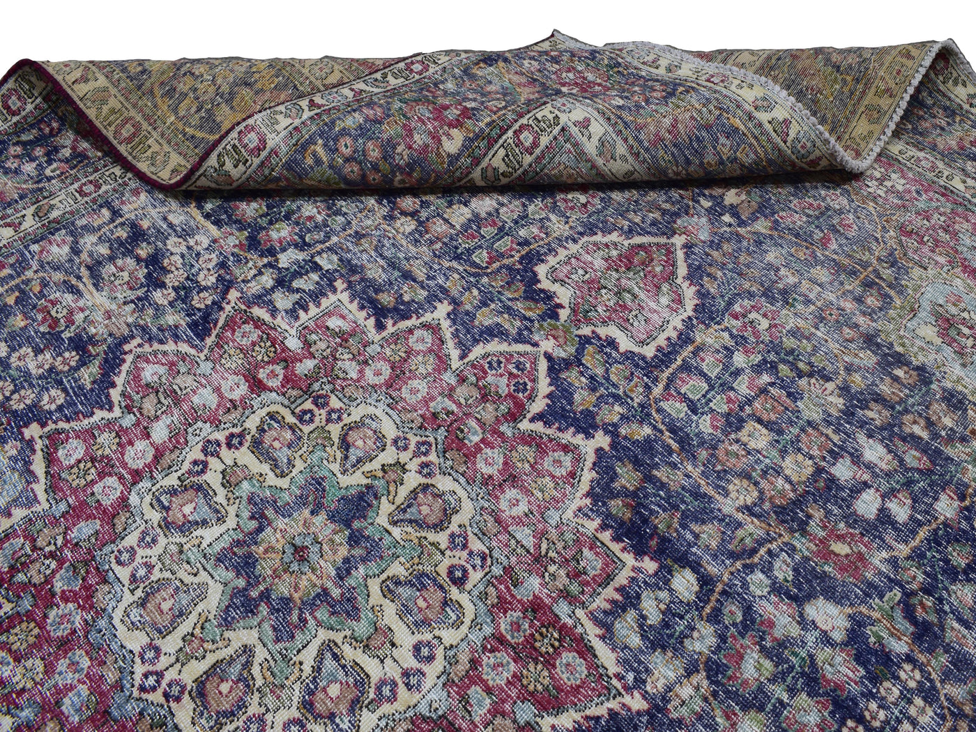 Vintage Distressed Persian Rug – Cardinal Relic