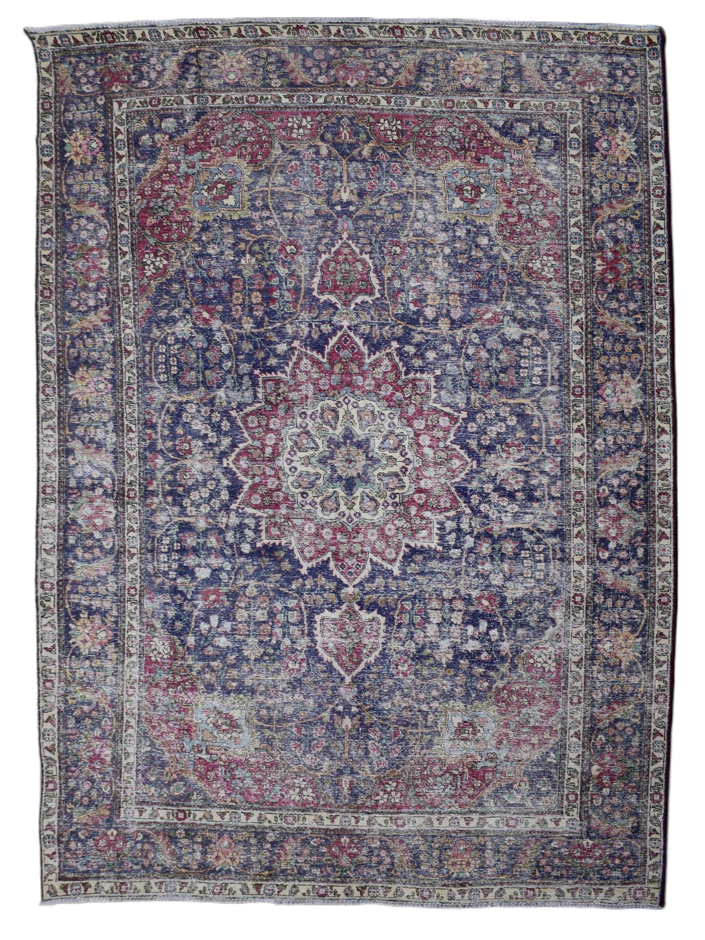 Vintage Distressed Persian Rug – Cardinal Relic